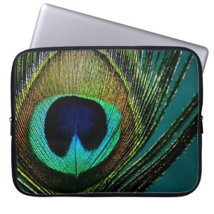 Capa Para Notebook Fotografia Moderna de Pena de Pavão Exótico Colori