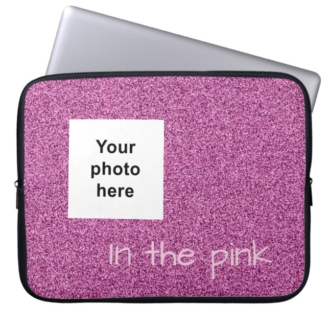 Capa Para Notebook Fotografia personalizada e brilho de falso rosa do (Frente)