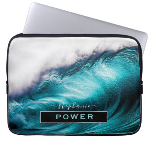 Capa Para Notebook Fotografia Power Inspirational Word Onda Oceânica