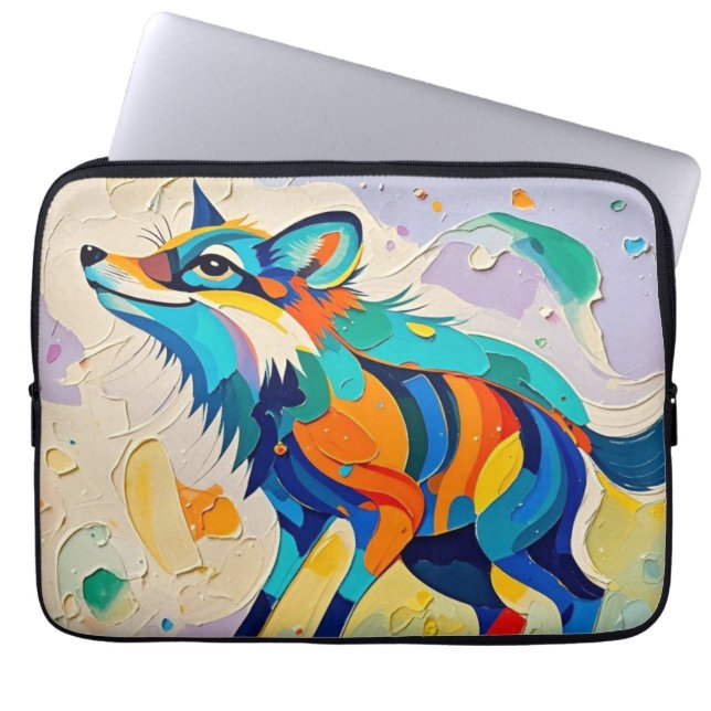 Capa Para Notebook Fox Expresso abstrato art design (Frente)