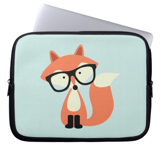 Capa Para Notebook Fox vermelho do hipster bonito (Frente)