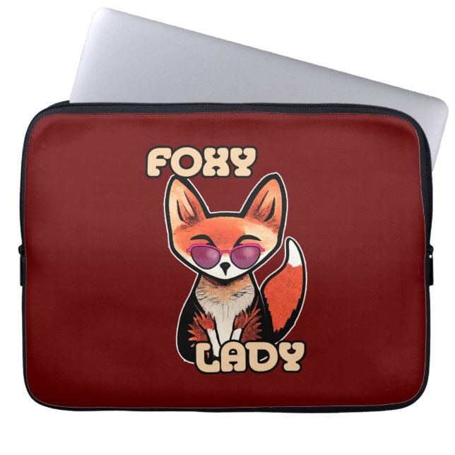 Capa Para Notebook Foxy Lady | Raposa-branca (Frente)