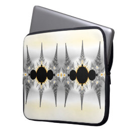 Capa Para Notebook Fractal abstrato Silver