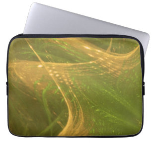 Capa Para Notebook Fractal Assimétrico Amarelo Verde eletrônicos
