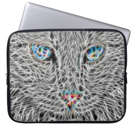 Capa Para Notebook Fractal Cat Laptop Case