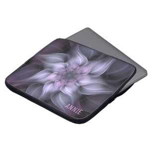 Capa Para Notebook Fractal Floral Monograma