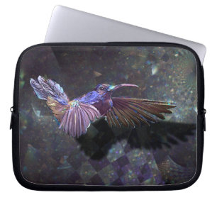 Capa Para Notebook Fractal metálico e Laptop de aves para barrar