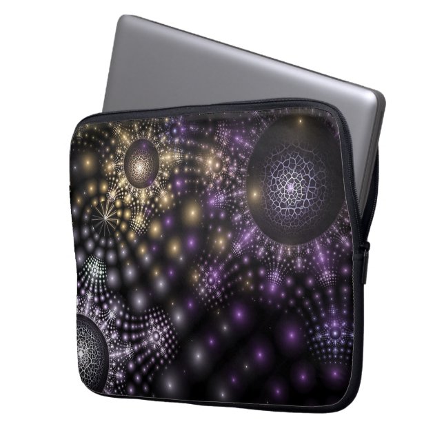 Capa Para Notebook Fractal Sphere Art Mandala Bolsa de laptop Unifica (Frente Esquerda)