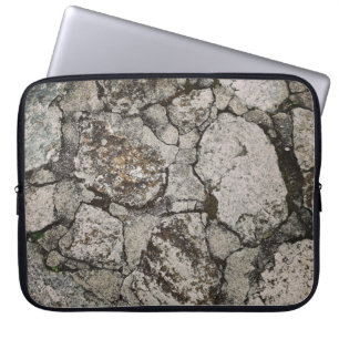 Capa Para Notebook Fragmento de pedra negra e cinza