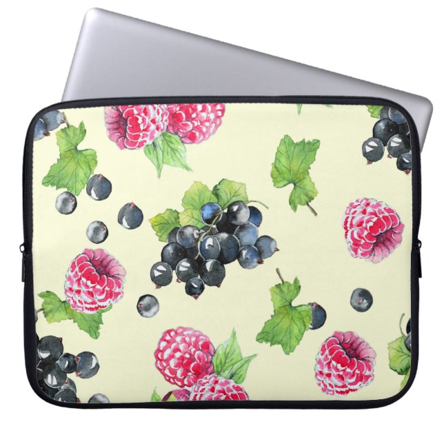 Capa Para Notebook Framboesa, corante de água (Frente)