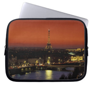 Capa Para Notebook França, Paris Vista do pôr do sol da Torre Eiffel
