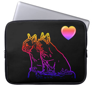 Capa Para Notebook französische Bulldoggen zwei Freunde Laptopschutzh