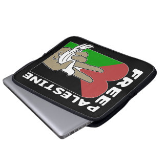 Capa Para Notebook Free Palestine Dove Heart Peace Sign