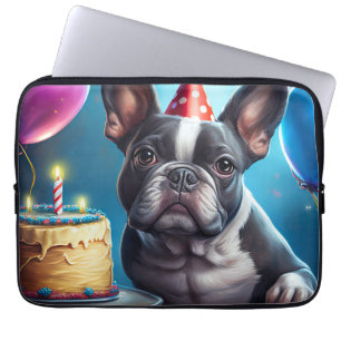 Capa Para Notebook Frenchie Birthday Bash: Um Cachorro Francês Bonito