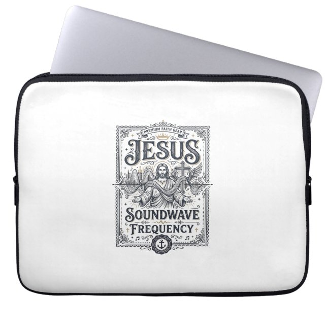 Capa Para Notebook Frequência da Onda Sonora de Jesus Frequência da O (Frente)