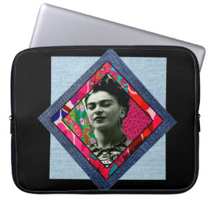 Capa Para Notebook Frida Kahlo Retro Pink Denim