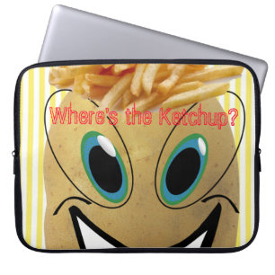 Capa Para Notebook Fries franceses bolsas de laptop, onde está o Ketc