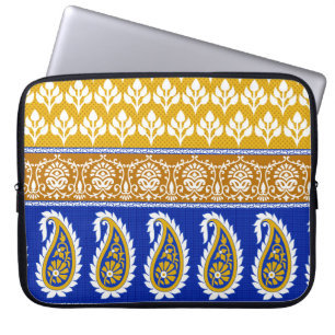 Capa Para Notebook Fronteira indiana tradicional sem costura