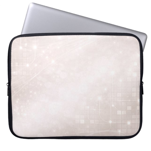 Capa Para Notebook Frosted white and soft greige patterns AI art  (Frente)