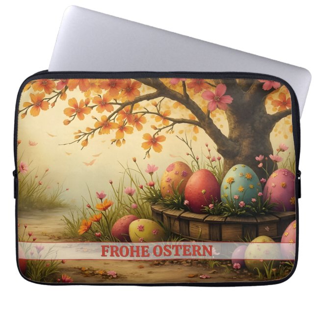 Capa Para Notebook Frühlingsblütenzauber mit Ostereierpracht (Frente)