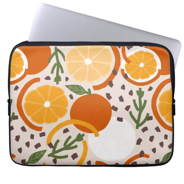 Capa Para Notebook Fruta cítrica geométrica moderna quente retrô (Frente)