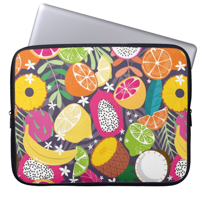 Capa Para Notebook Fruta sem costura, coleção de tropi exótico (Frente)