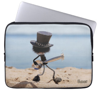 Capa Para Notebook Fubby gitarist met look alike Slash hoed.