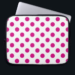 Capa Para Notebook Fuchsia bolinhas<br><div class="desc">Fuchsia e bolinhas brancas</div>