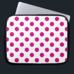 Capa Para Notebook Fuchsia bolinhas<br><div class="desc">Fuchsia e bolinhas brancas</div>