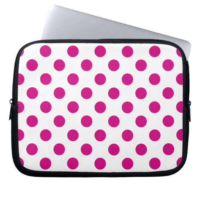 Capa Para Notebook Fuchsia bolinhas (Frente)