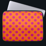 Capa Para Notebook Fuchsia bolinhas em laranja<br><div class="desc">Fuchsia bolinhas em laranja</div>