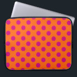 Capa Para Notebook Fuchsia bolinhas em laranja<br><div class="desc">Fuchsia bolinhas em laranja</div>