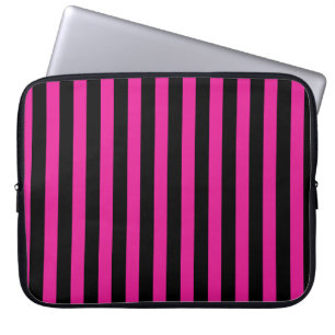 Capa Para Notebook Fuchsia e listras de doce