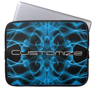 Capa Para Notebook Fumo Azul Temperamental Arte Abstrata Personalizad