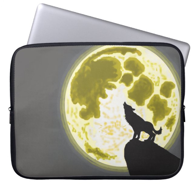 Capa Para Notebook Funda Para Laptop Howling wolf (Frente)