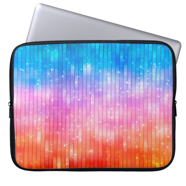 Capa Para Notebook fundo abstrato. fundo brilhante multicolorido (Frente)