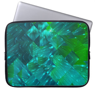 Capa Para Notebook fundo abstrato. mosaicbackgrou azul e verde