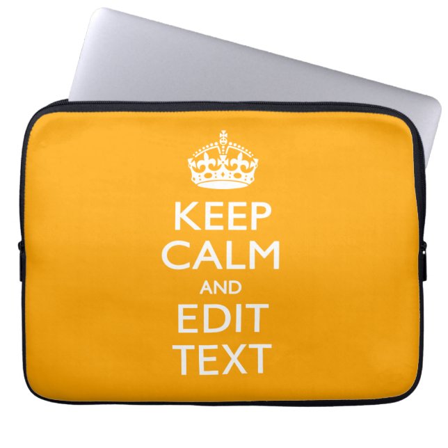 Capa Para Notebook Fundo Amarelo Sol Mantém-Se Calmo E O Texto (Frente)