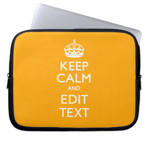 Capa Para Notebook Fundo Amarelo Sol Mantém-Se Calmo E O Texto