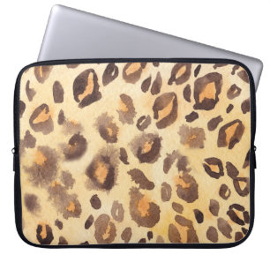 Capa Para Notebook Fundo de abstrato de aquarelas da pele-leopardo im