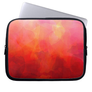 Capa Para Notebook Fundo de Aquarela Laranja Vermelho Intenso Amarelo