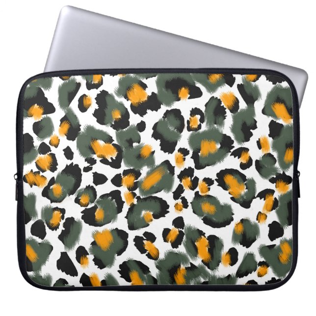 Capa Para Notebook Fundo de Impressão de Animais Leopard (Frente)
