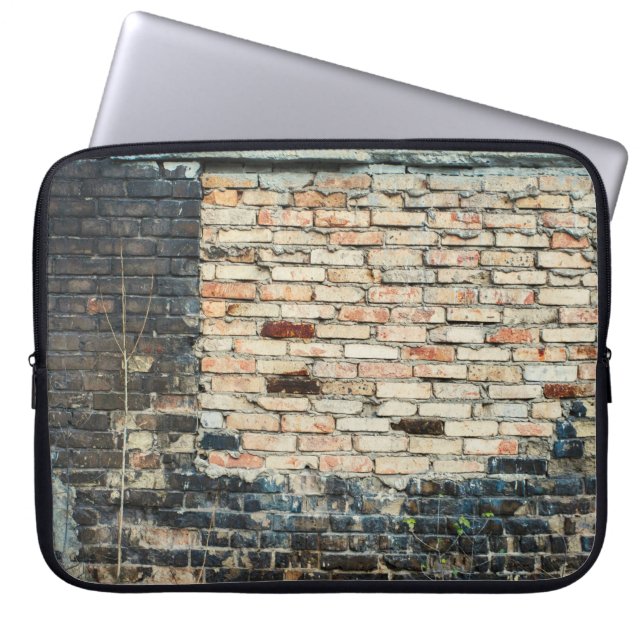 Capa Para Notebook Fundo de textura de tijolos mistos. Efeito de vinh (Frente)