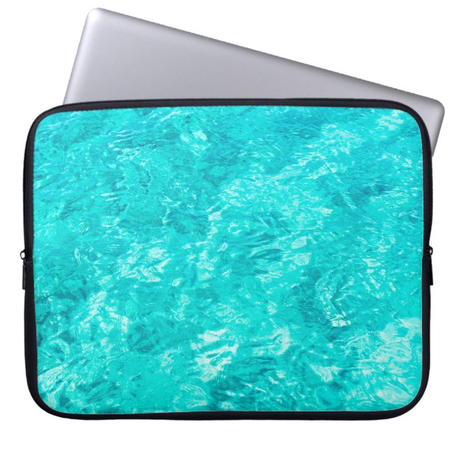 Capa Para Notebook Fundo de turquesa piscina de água (Frente)