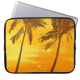 Capa Para Notebook Fundo de Verão das Palmeiras Tropicais