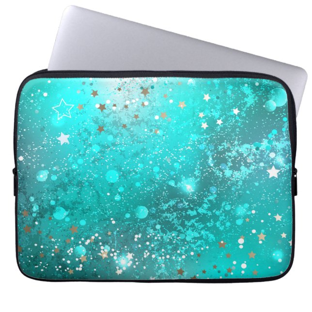 Capa Para Notebook Fundo do Mint Turquoise Foil (Frente)