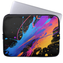 Capa Para Notebook Fundo do Tabuleiro de Tinta Colorida abstrato