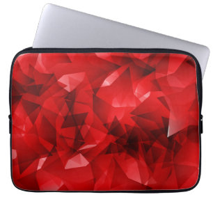 Capa Para Notebook Fundo Geométrico Abstrato Vermelho-51083