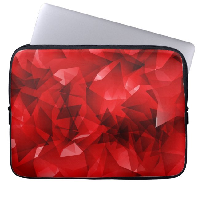 Capa Para Notebook Fundo Geométrico Abstrato Vermelho-51083 (Frente)