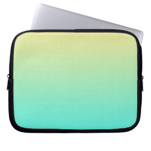 Capa Para Notebook Fundo Gradiente Pastel Turquesa Amarelo